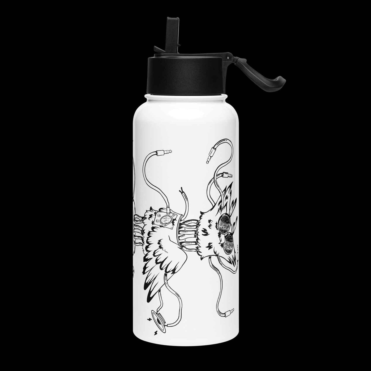 Stainless Steel Bottle with a Strap Lid