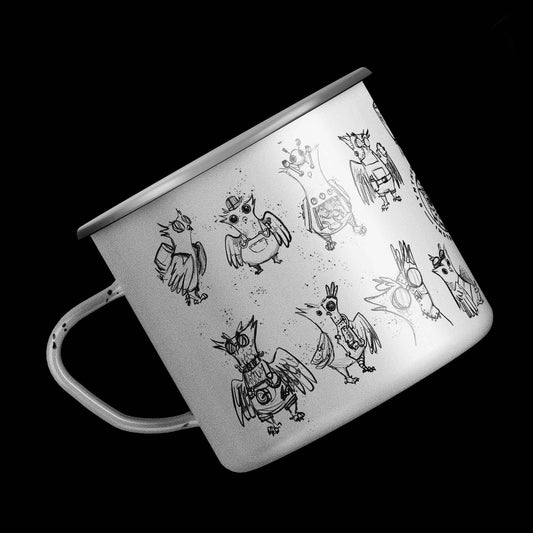 Owl enamel mug